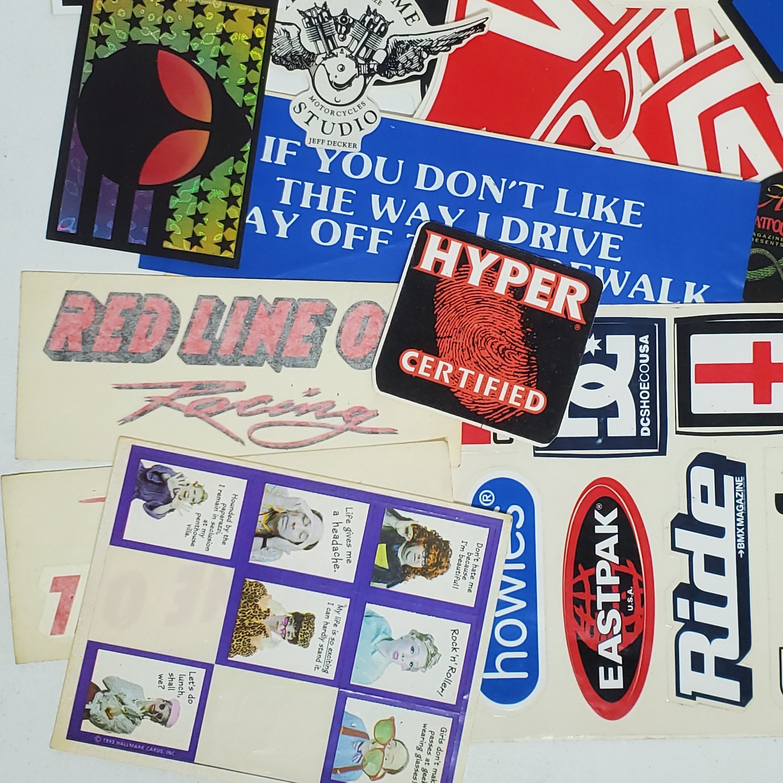 HUGE Sticker Lot Of 75 Assorted Fast Food Novelty Humorous Racing Vans & More