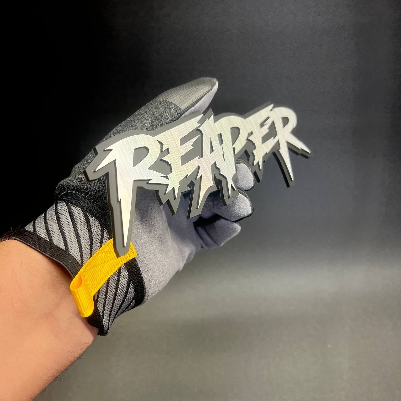 1X REAPER Custom 3D Text Car Badge Fender Emblem Tailgate Toolbox Decal