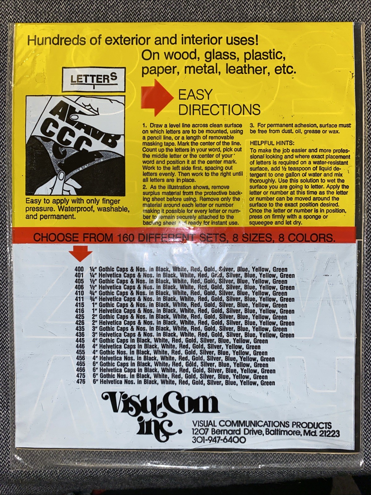 Vintage Presto Stik 2” Vinyl Plastic Letters – Helvetica Lot Of 3