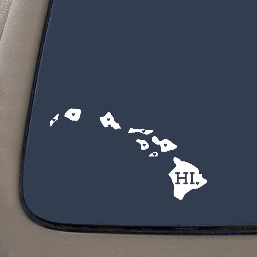 CMI DD991W Hawaii with State Abbreviation Decal Sticker | 5.5-Inches by