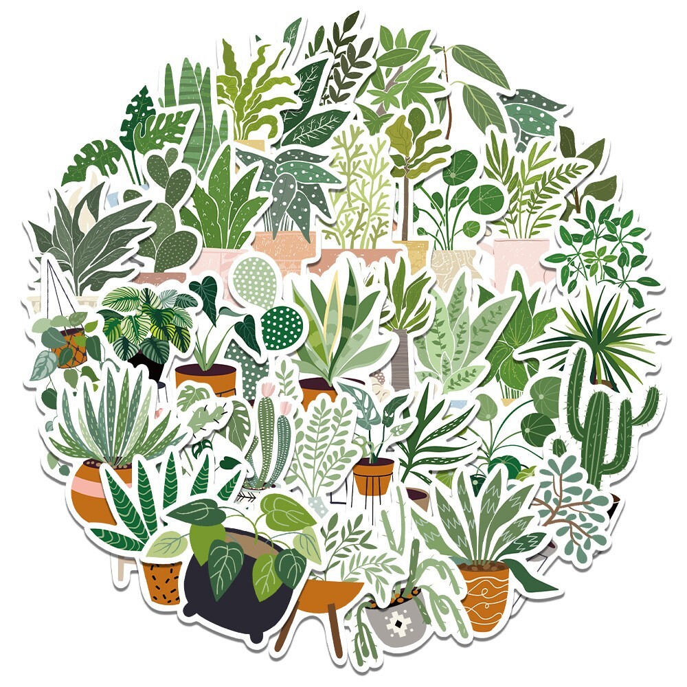 200pcs Leaf Stickers Pack, Plants leaf flower Stickers, #029047223