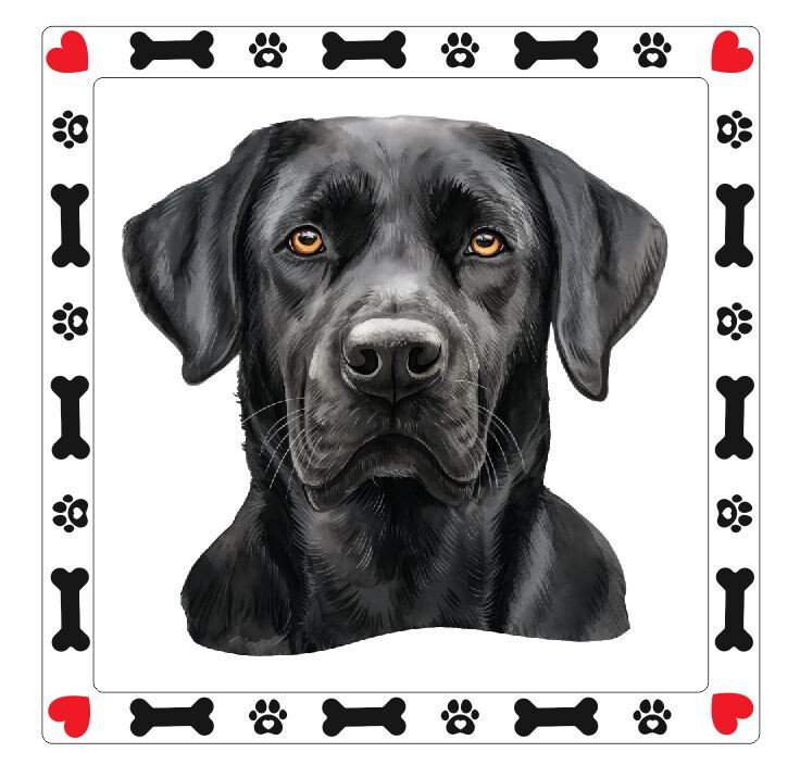 Black Lab Labrador Retriever Dog Sticker Decal A946