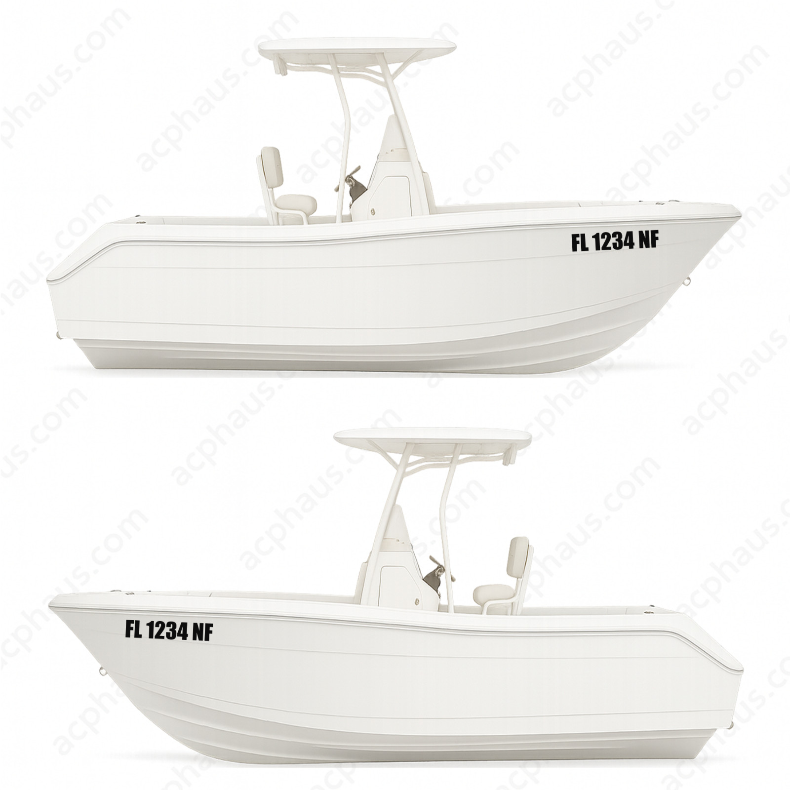 Boat Registration Numbers Decals – Custom ORACAL 751C Vinyl – Right & Left Set