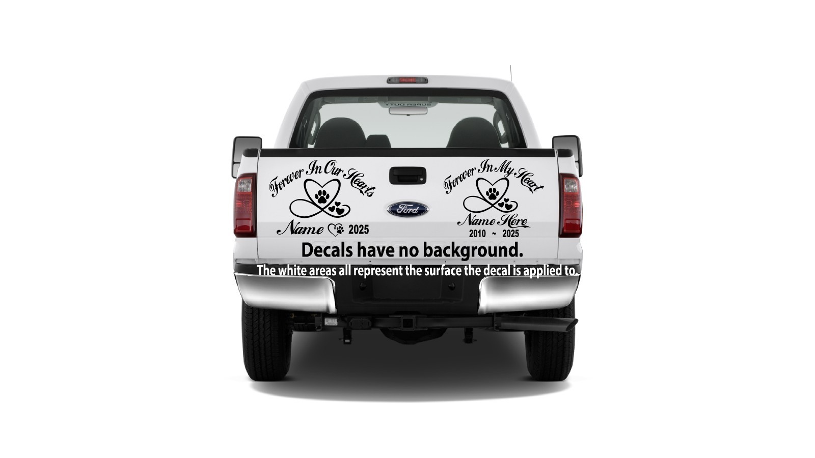 Pet Memorial Decal Personalized Dog Paw Print Forever Loved Vinyl Sticker #02