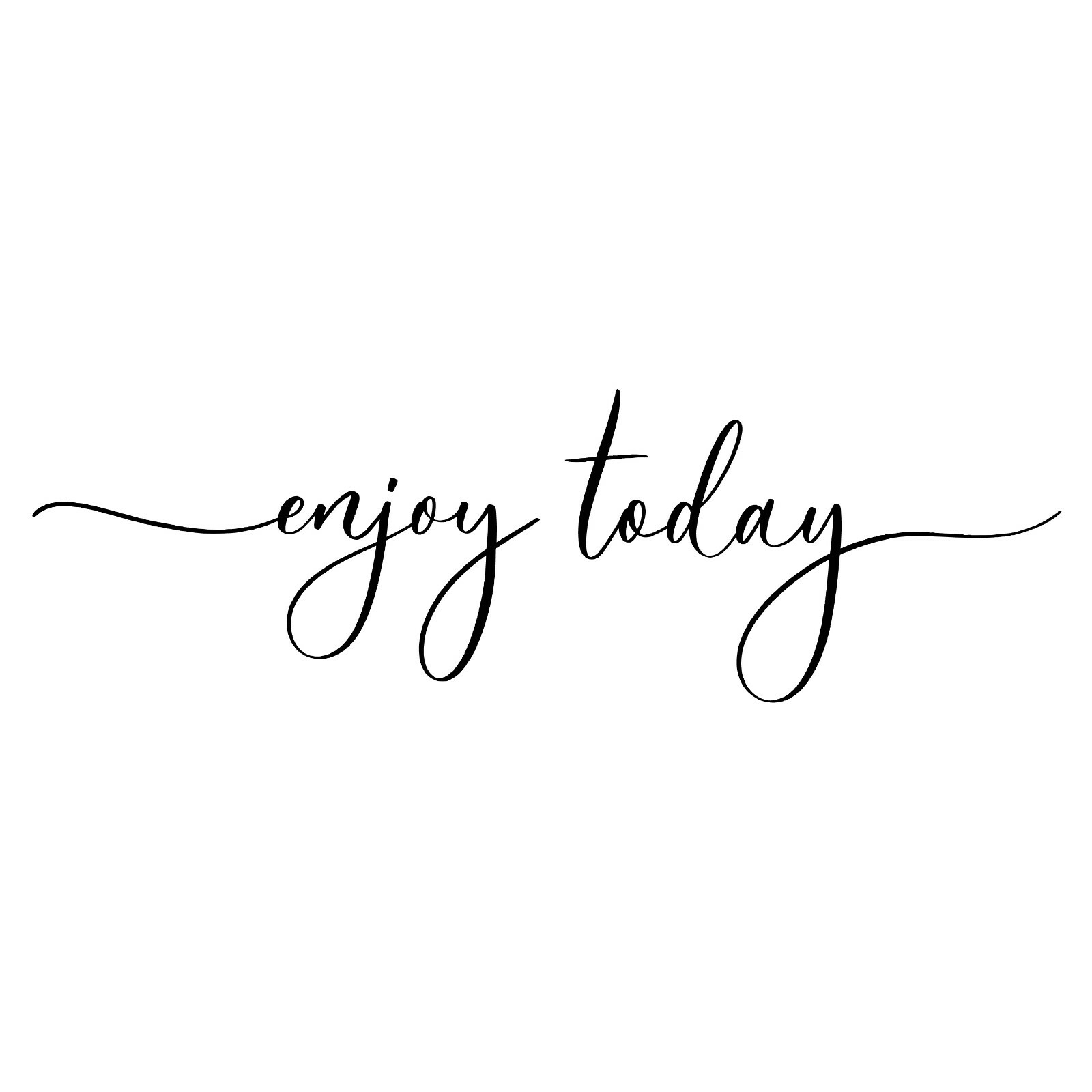 Wall Decal Enjoy Today Motivational Quote Vinyl Decor Black gz561 22.5 in x 7 in