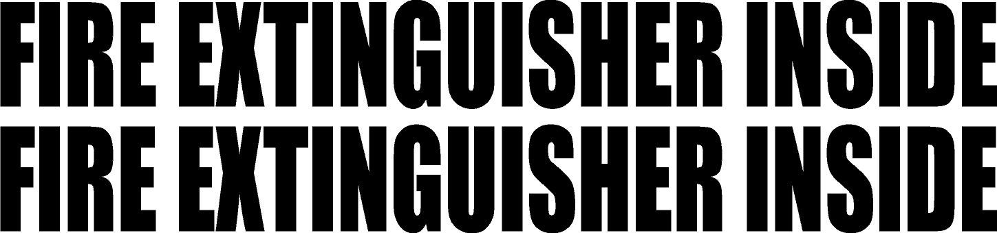 Fire Extinguisher Decal | PAIR | DOT Sized sticker | vinyl DOT MC LLC Semi Comp