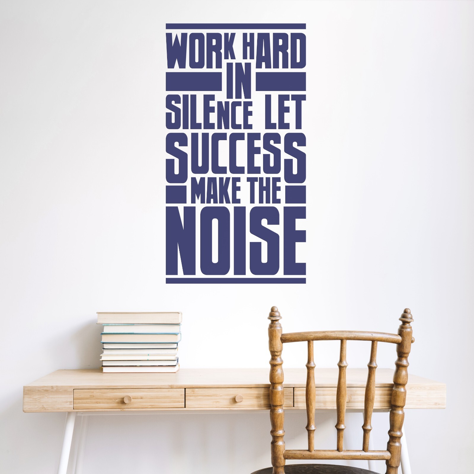 Work Hard in Silence Motivational Office Wall Decal, Office Quote se237