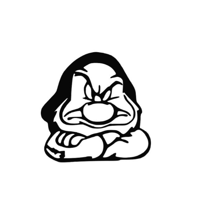 Grumpy Vinyl Decal Sticker -Multiple Colors & Sizes- FREE SHIPPING