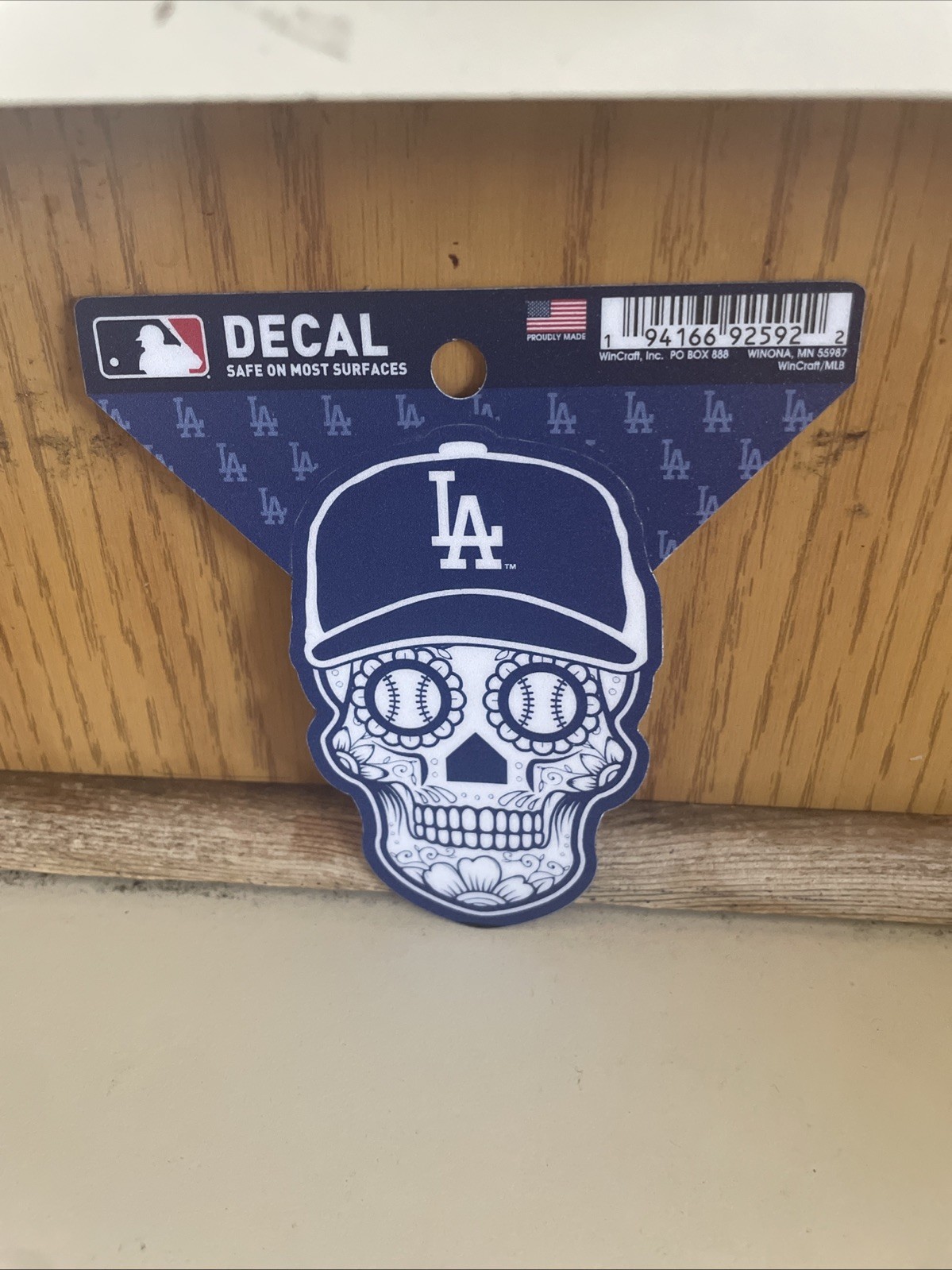 Dodgers Sugar Skull Decal Windows Laptop Water Bottle Official merch