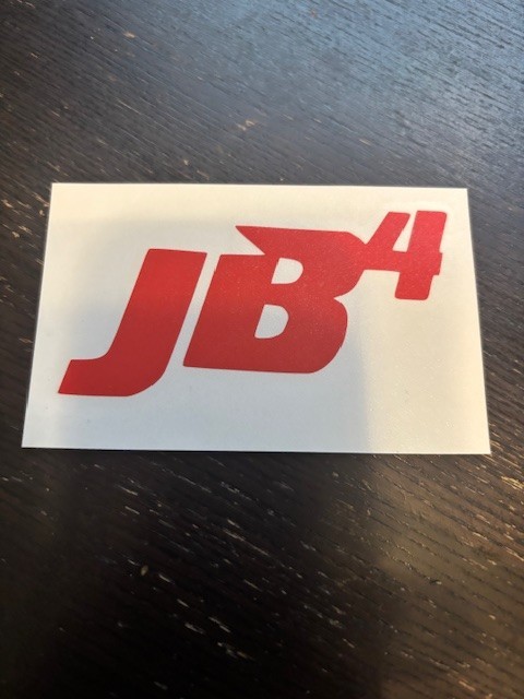 JB4 Decal Red 3.75"x1.5"