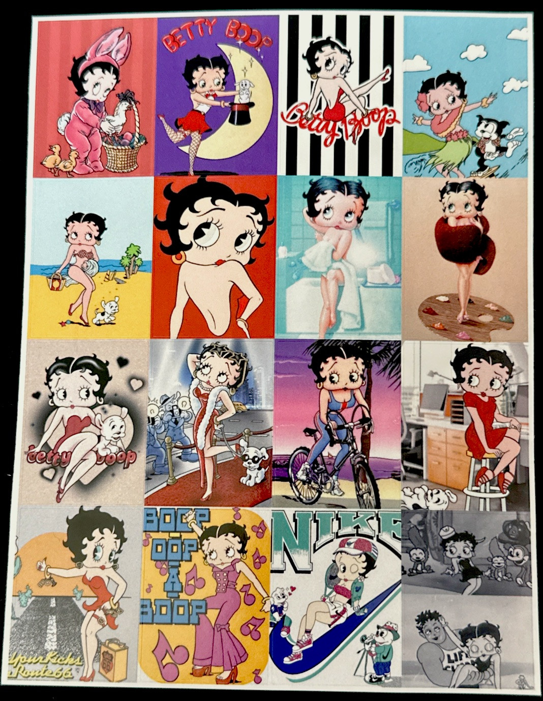 BETTY BOOP STICKERS✨💋🐣🐶🐱👙❤️‍🔥🛁🎵👠✨6 1/2” X 5”✨SEXY & CUTE✨AWESOME💫