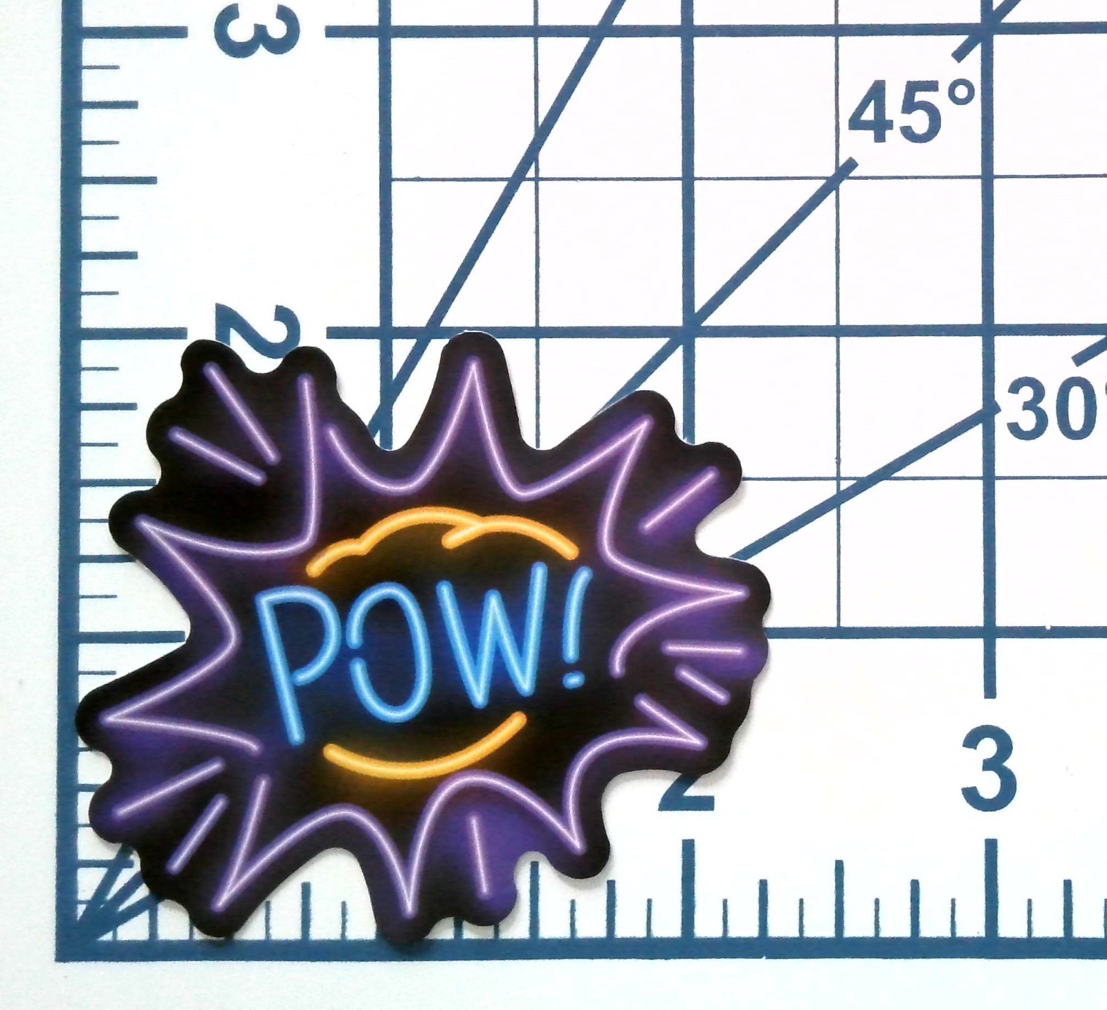 POW Neon Sticker Die Cut Vinyl Decal Comic Book Pop Art Zap Boom Laptop Journal