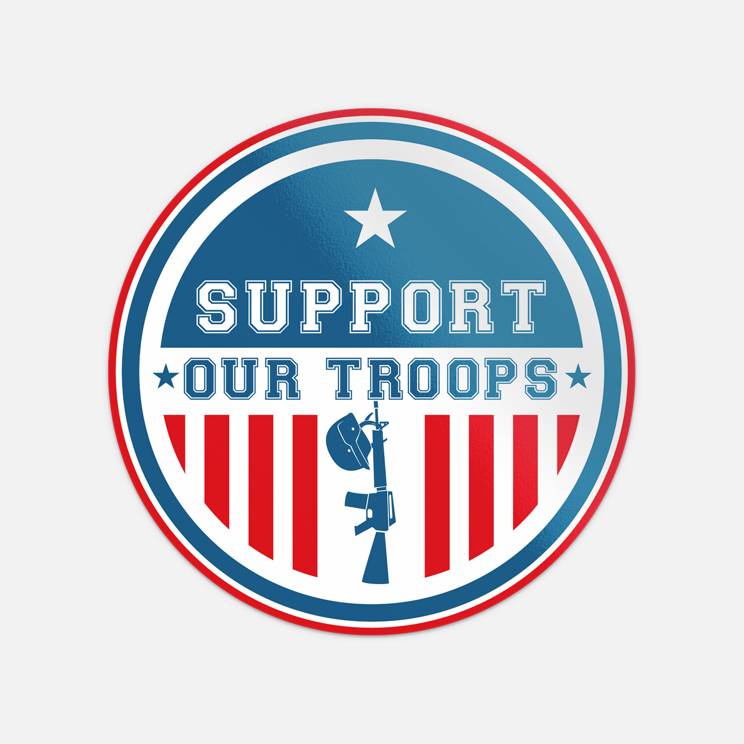 Support Our Troops Military Slogan Vinyl Sticker Decal