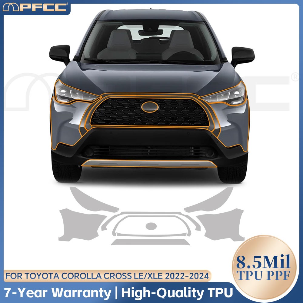 2022-2024 Toyota Corolla Cross LE XLE Full Car PPF Precut Paint Protection Film