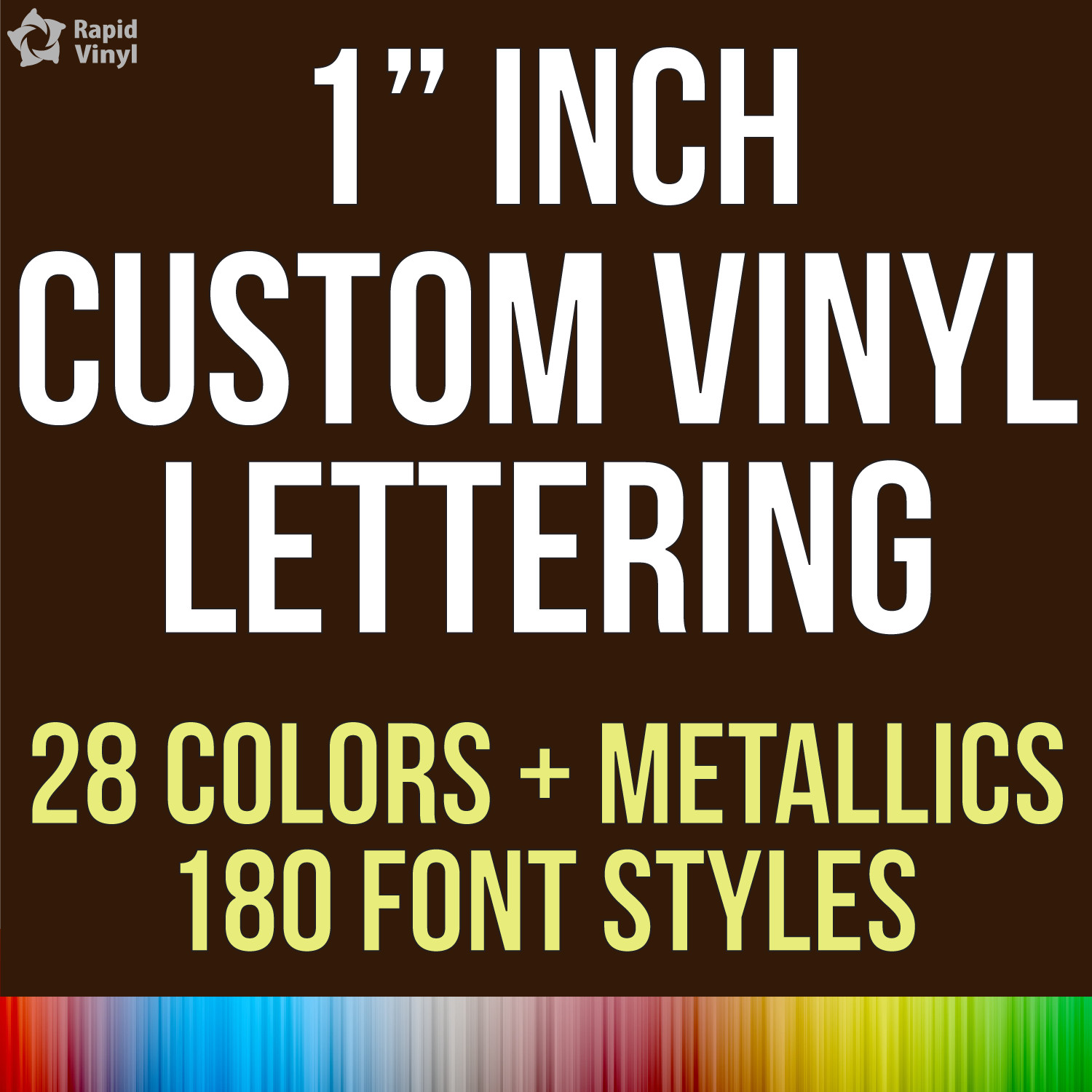 1 Inch Custom Vinyl Lettering Numbers Transfer Decal Sticker Boat Window Glass