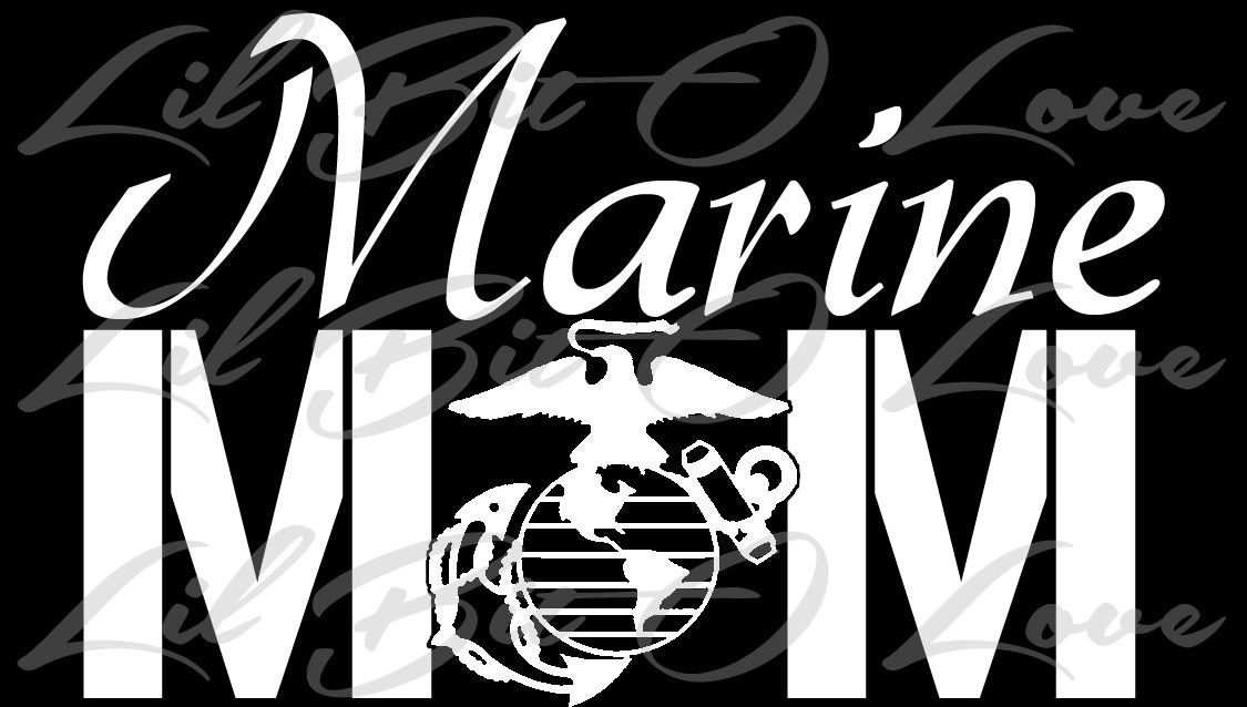EGA Marine Mom Vinyl Decal – United States Marine Corps USMC Sticker Auto Car