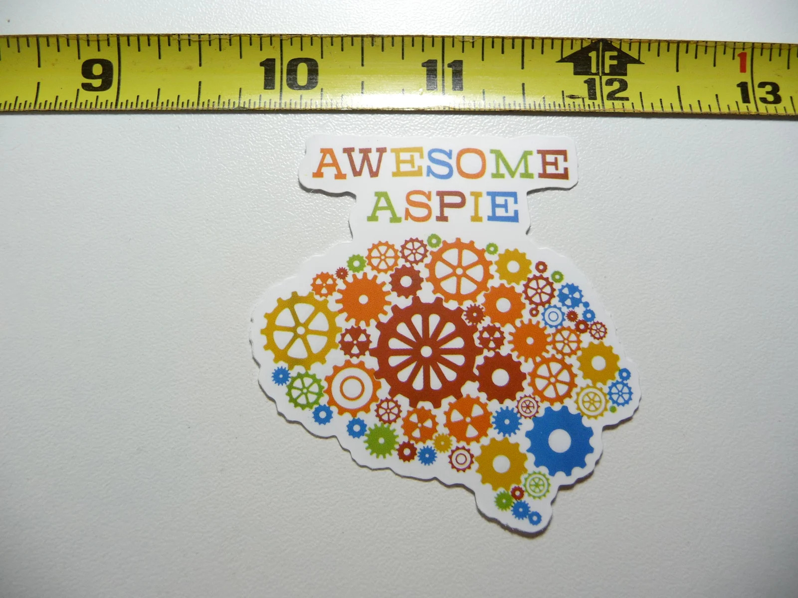 AUTISM SUPPORT SMALL STICKER DECAL AWESOME ASPIE BRAIN GEARS STEAMPUNK AWARENESS
