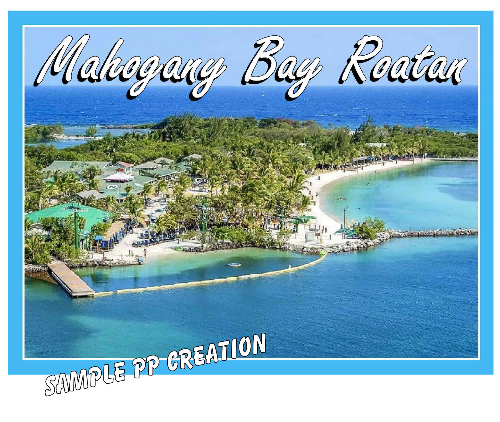 MAHOGANY BAY ROATAN photo fridge MAGNET 4 X 3 inches TRAVEL