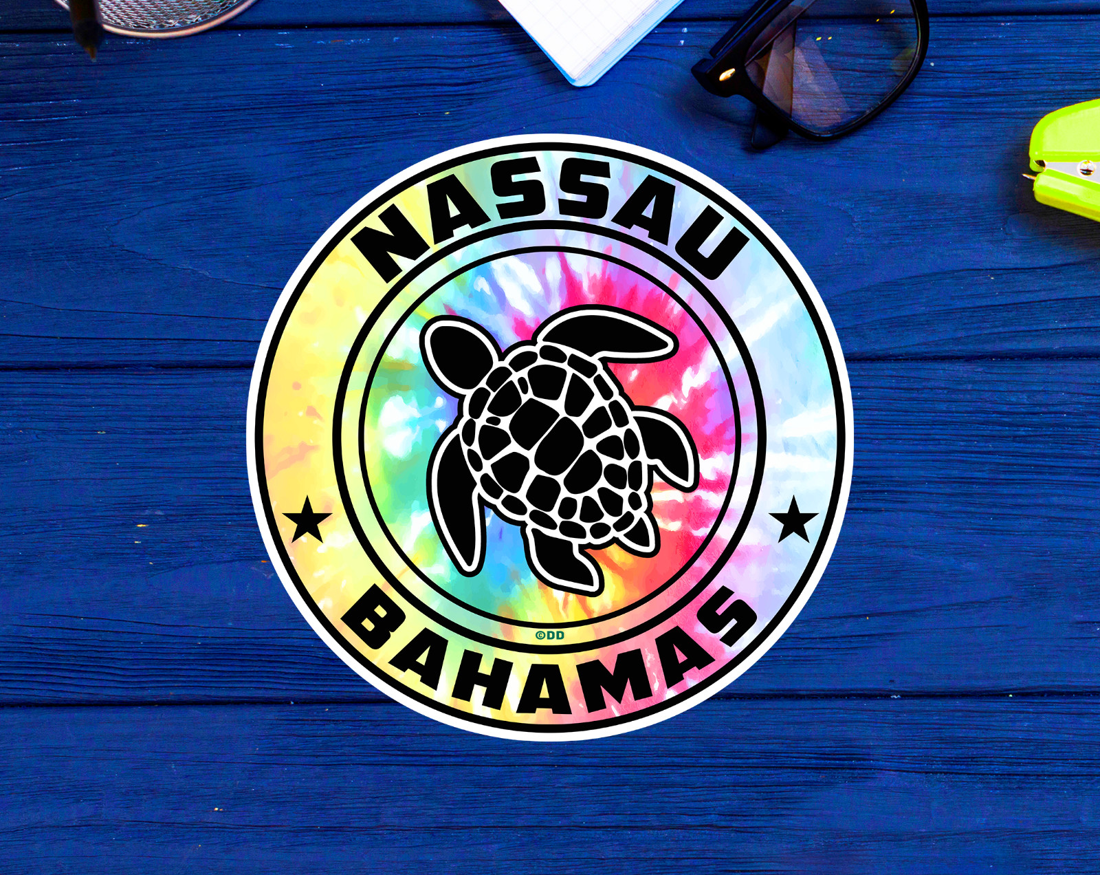 Nassau Bahamas Sticker 3" To 5" Sea Turtle Decal Indoor Outdoor Laptop Bumper