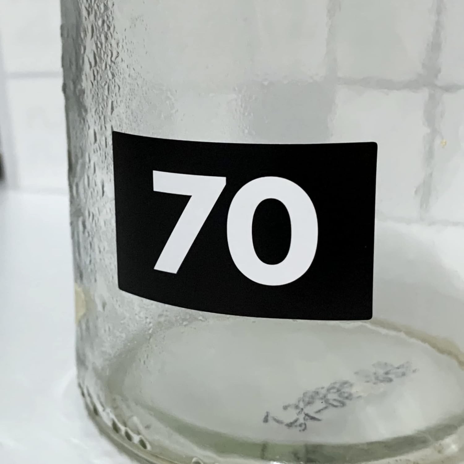 5 Sets, 1-100 Number Stickers Waterproof Vinyl – 1.5" x 1", White Numbers