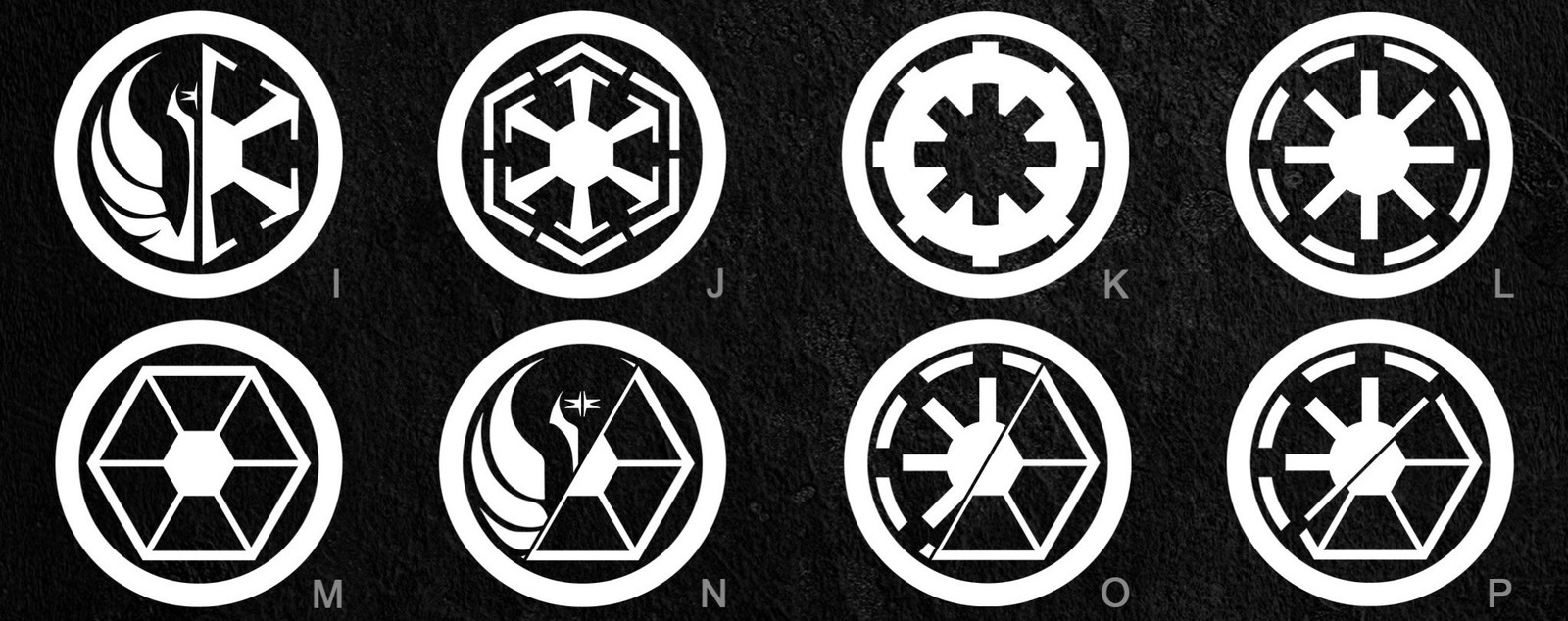 Star Wars Symbol Decal Sticker | Choose 1 Jedi Sith Empire Republic Design 6”