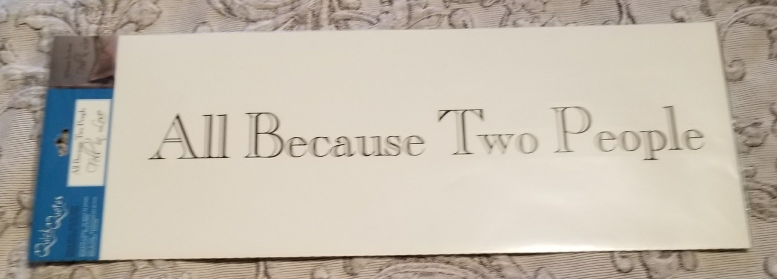 Wall Quick Quotes All Because Two People Fell In Love Brewster 99466 Removable