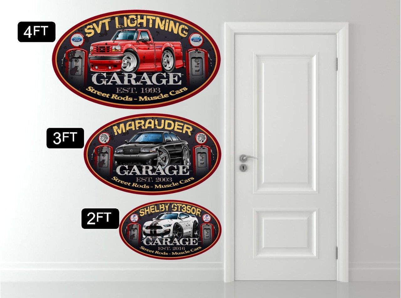 2003 2004 Mercury Marauder Car-toon GARAGE SIGN Wall Art Graphic Sticker