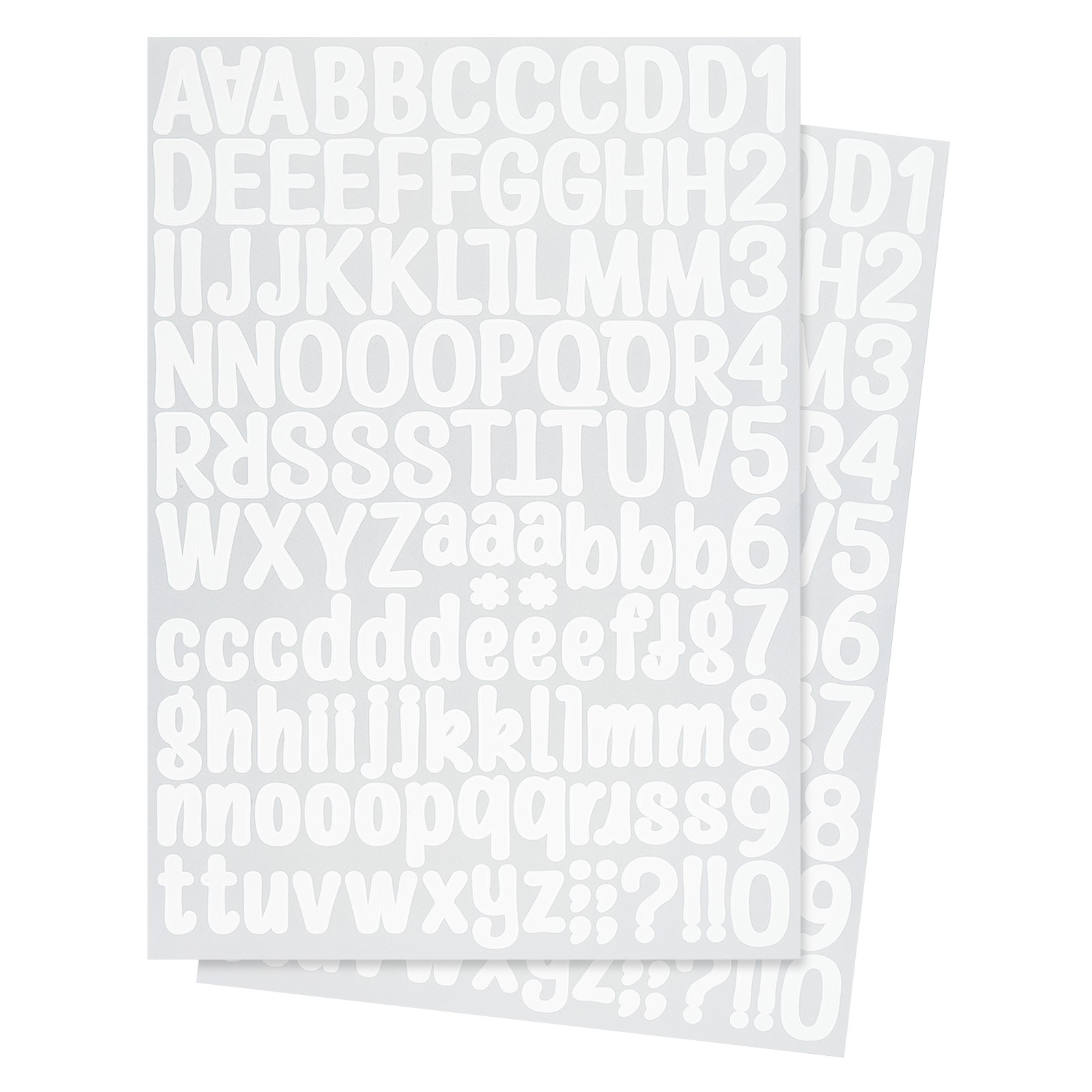 Letter Stickers 1 Inch, 12 Sheets Self Adhesive Alphabet Sticker, White