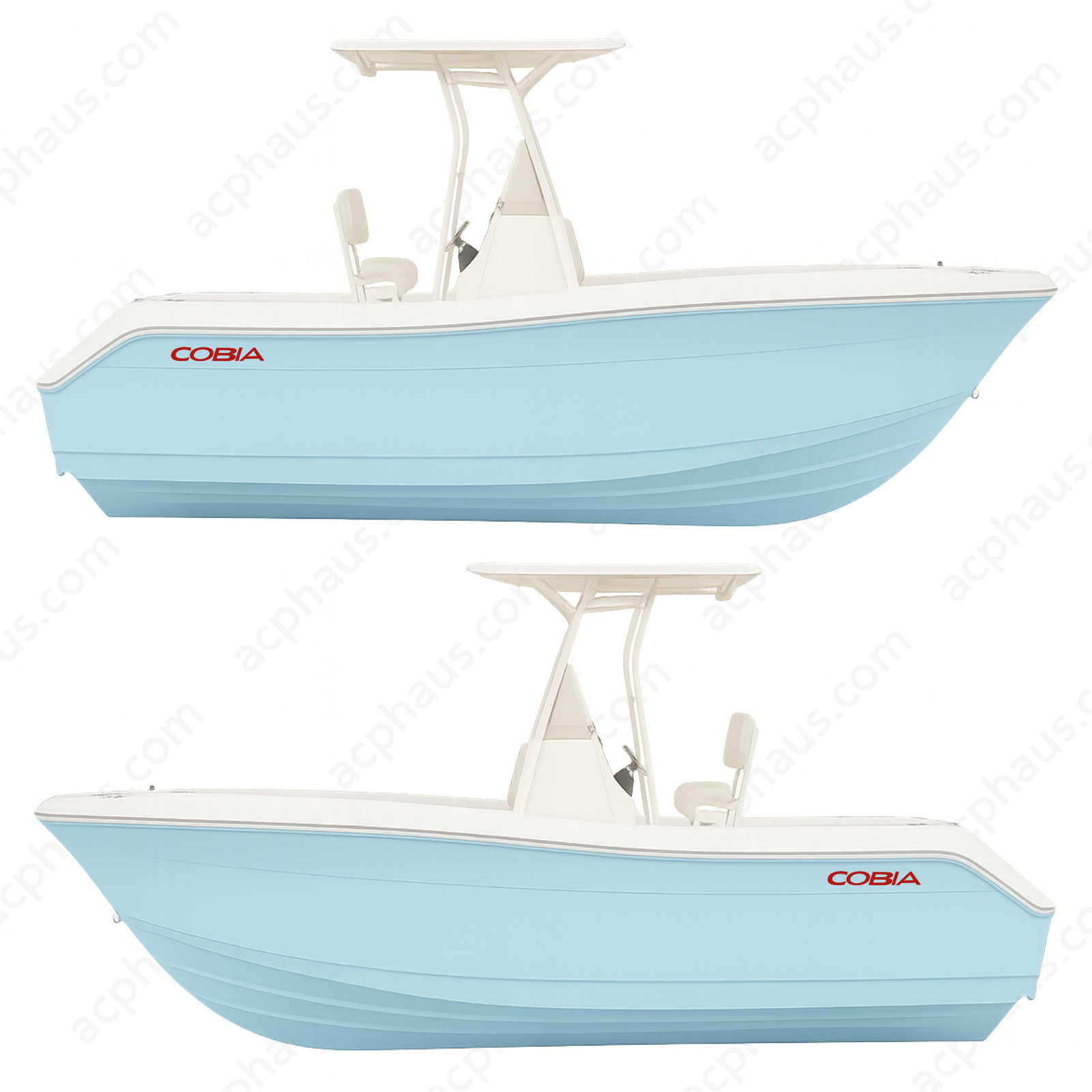 2 Pack COBIA Boat Decals 22.25"x3.36" Marine Vinyl Stickers (1 Color, 6 Opts)