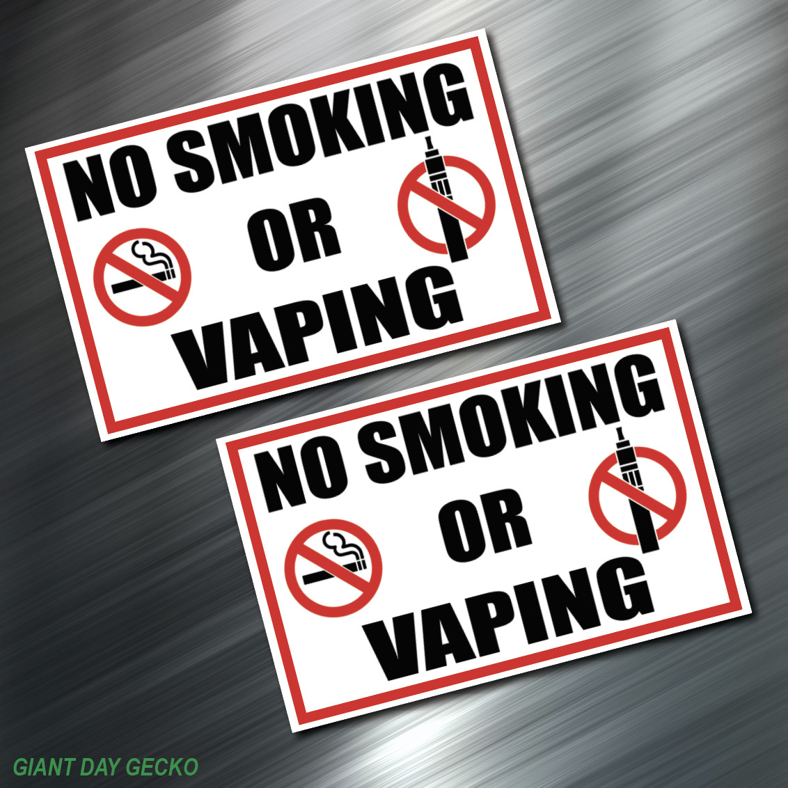 (2) TWO No Smoking Vaping Store Business Smoke Tienda Decal Sticker Car