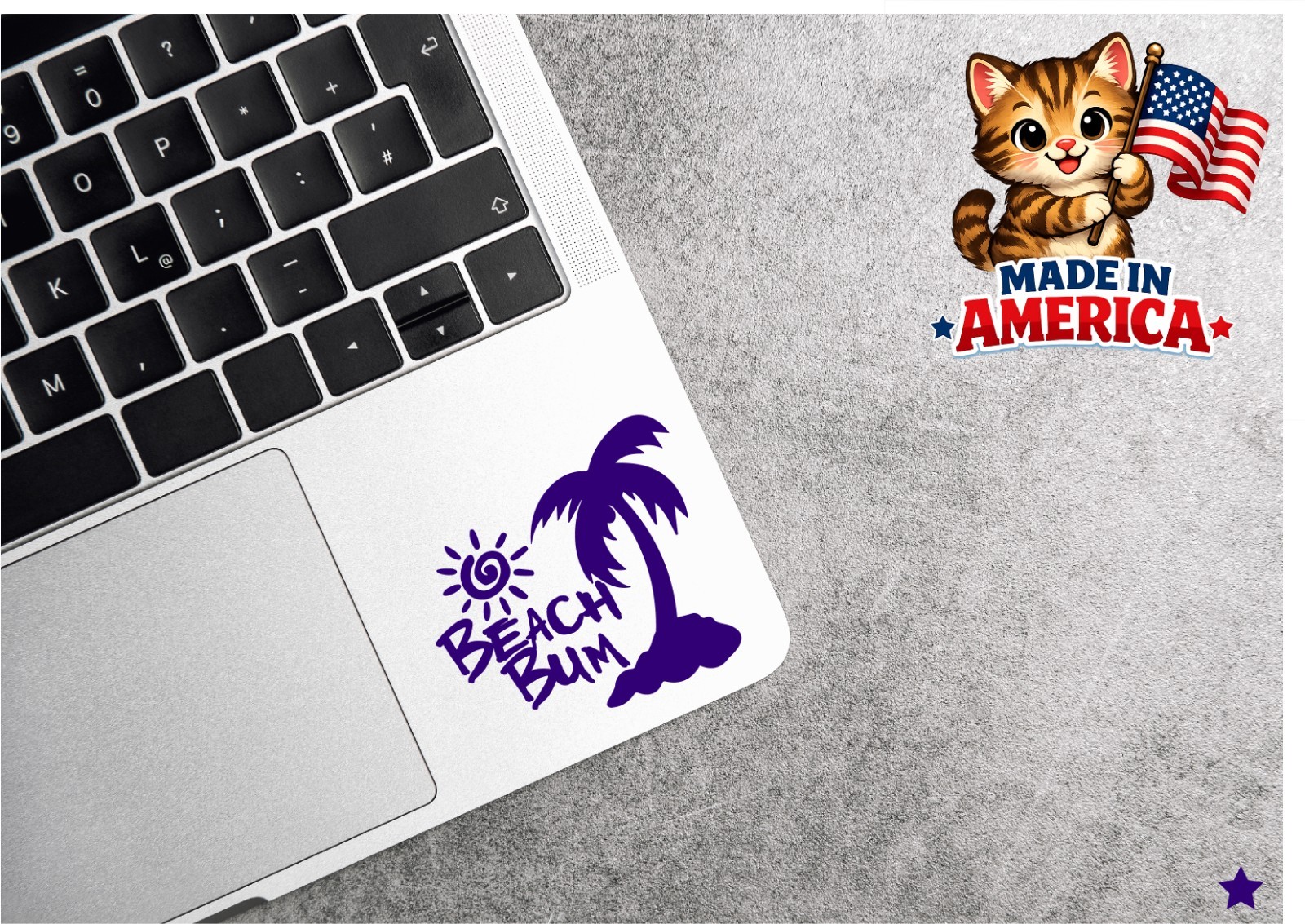 Beach Bum Palm Tree Decal Sticker Island Ocean Sea Life Sun Summer Vacation Love
