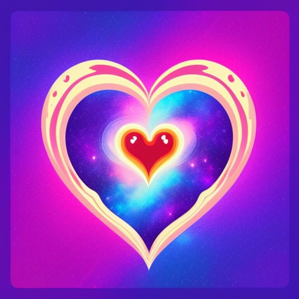 Galaxy Heart Sticker Decal