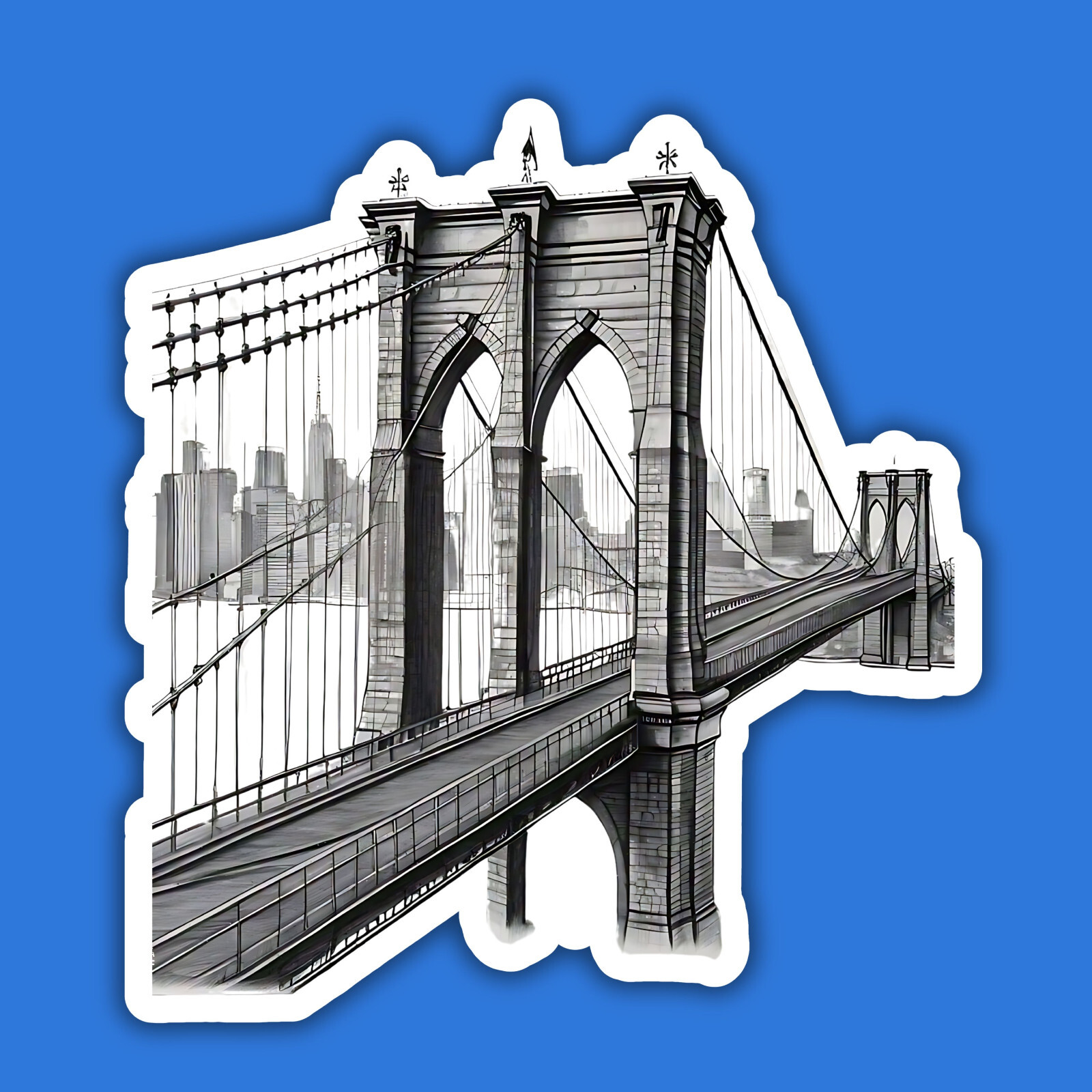 Brooklyn Bridge New York City NYC 3" Vinyl Laminated Sticker