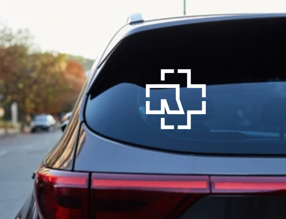 Rammstein Car Decal Vinyl Band Logo Glossy Bumper Sticker Heavy Metal Industrial