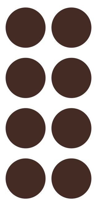 2" Brown Round Label Dots Stickers Color Coding Inventory 2 Inch Dot