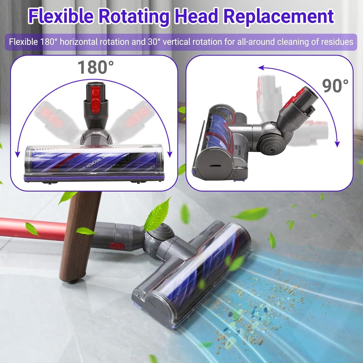 Upgrade V11 V8 Head Replacement for Dyson V11 V8 V7 V10 V15 Cordles… Fast Ship