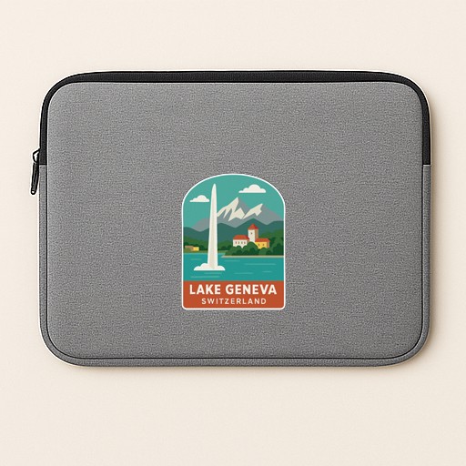 Lake Geneva Switzerland Iron On Heat Transfer Vinyl HTV Die-Cut Symbolic