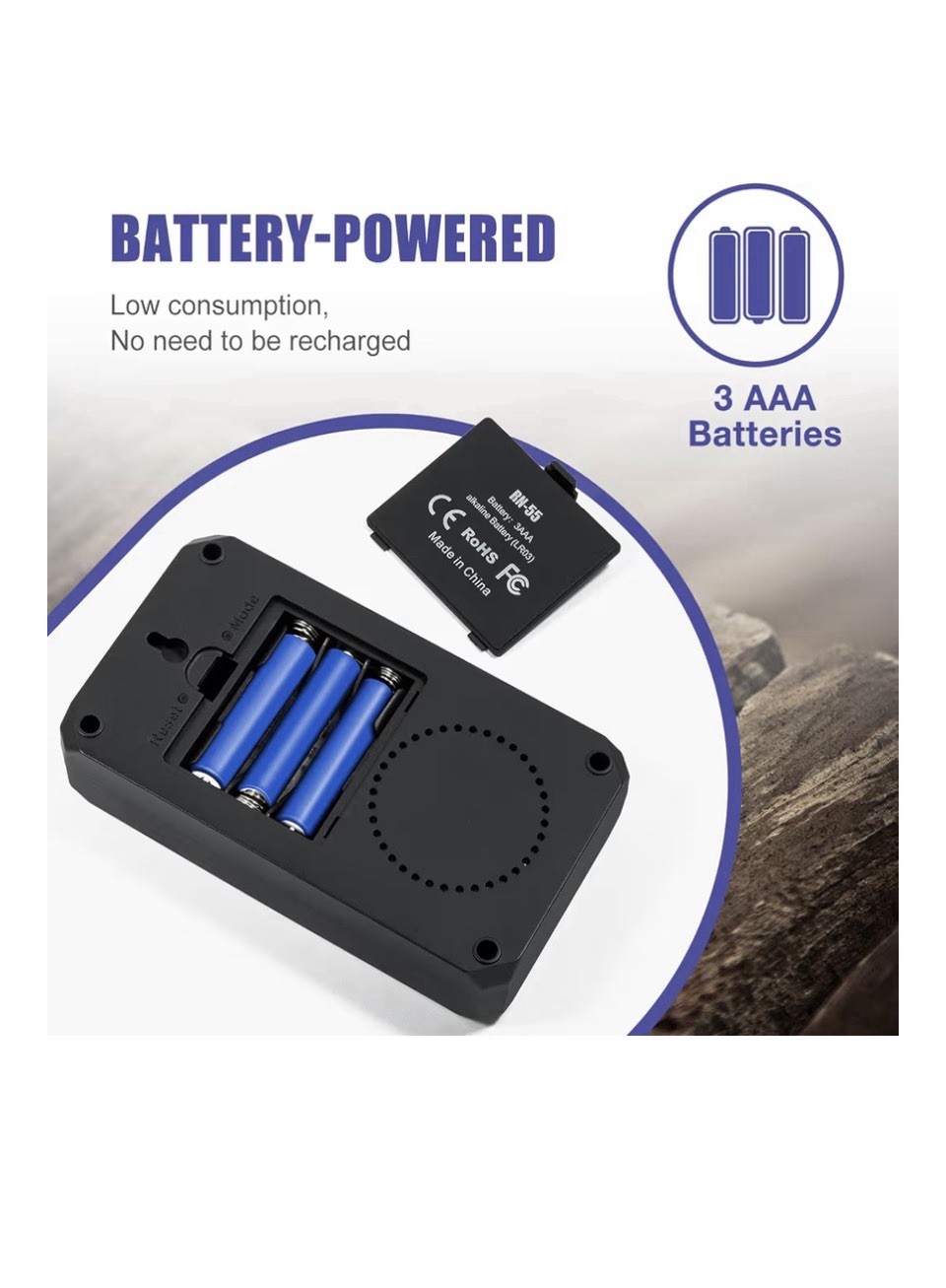 LifeBasis Indoor Air Quality Monitor for Home, Battery Powered Sensor Device