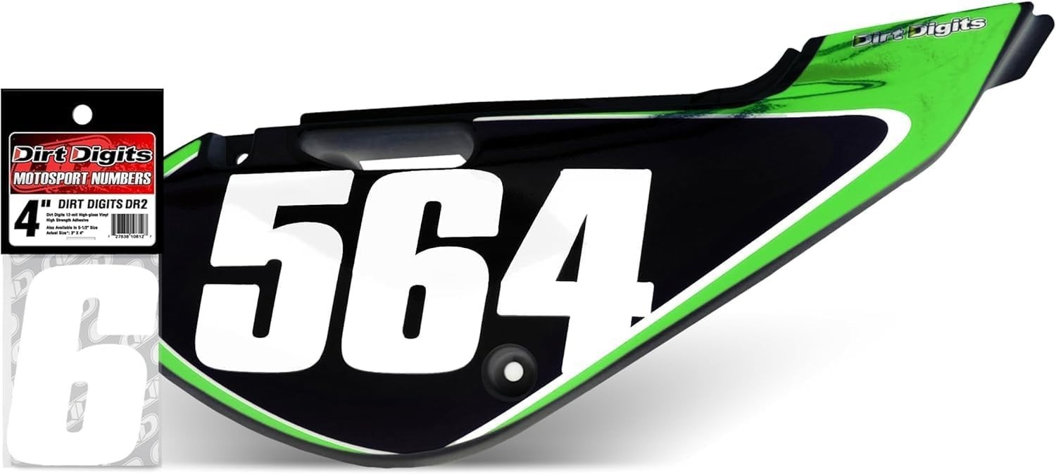 Waterproof 5.5" High-Gloss Vinyl Number 5 Set – Perfect for Motocross