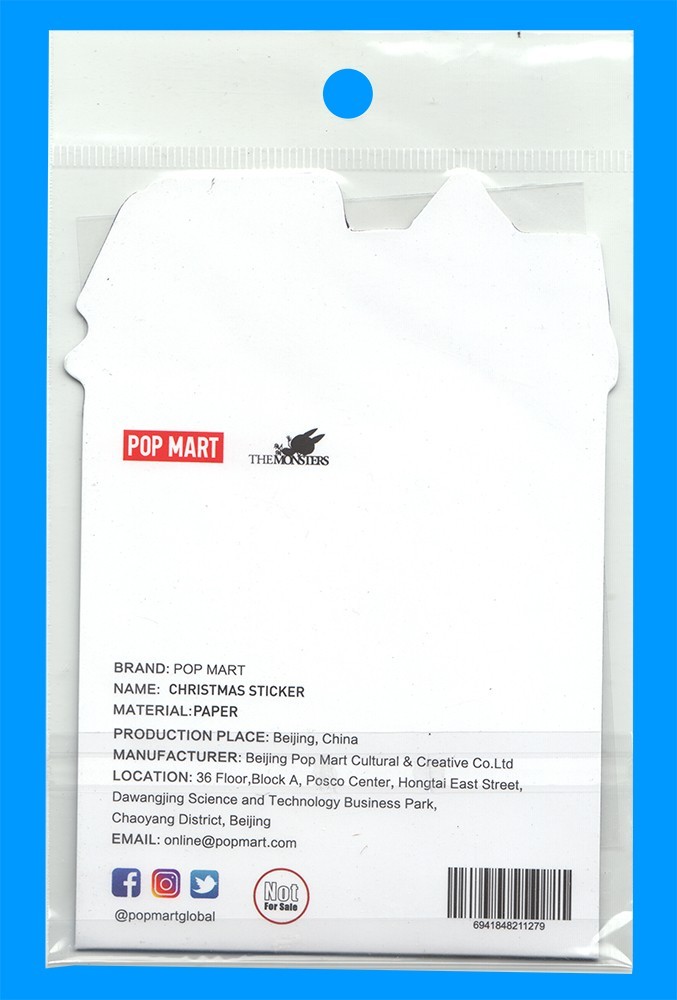 LABUBU Official STICKER DesignerCon POP MART Christmas THE MONSTERS DCon PVC New
