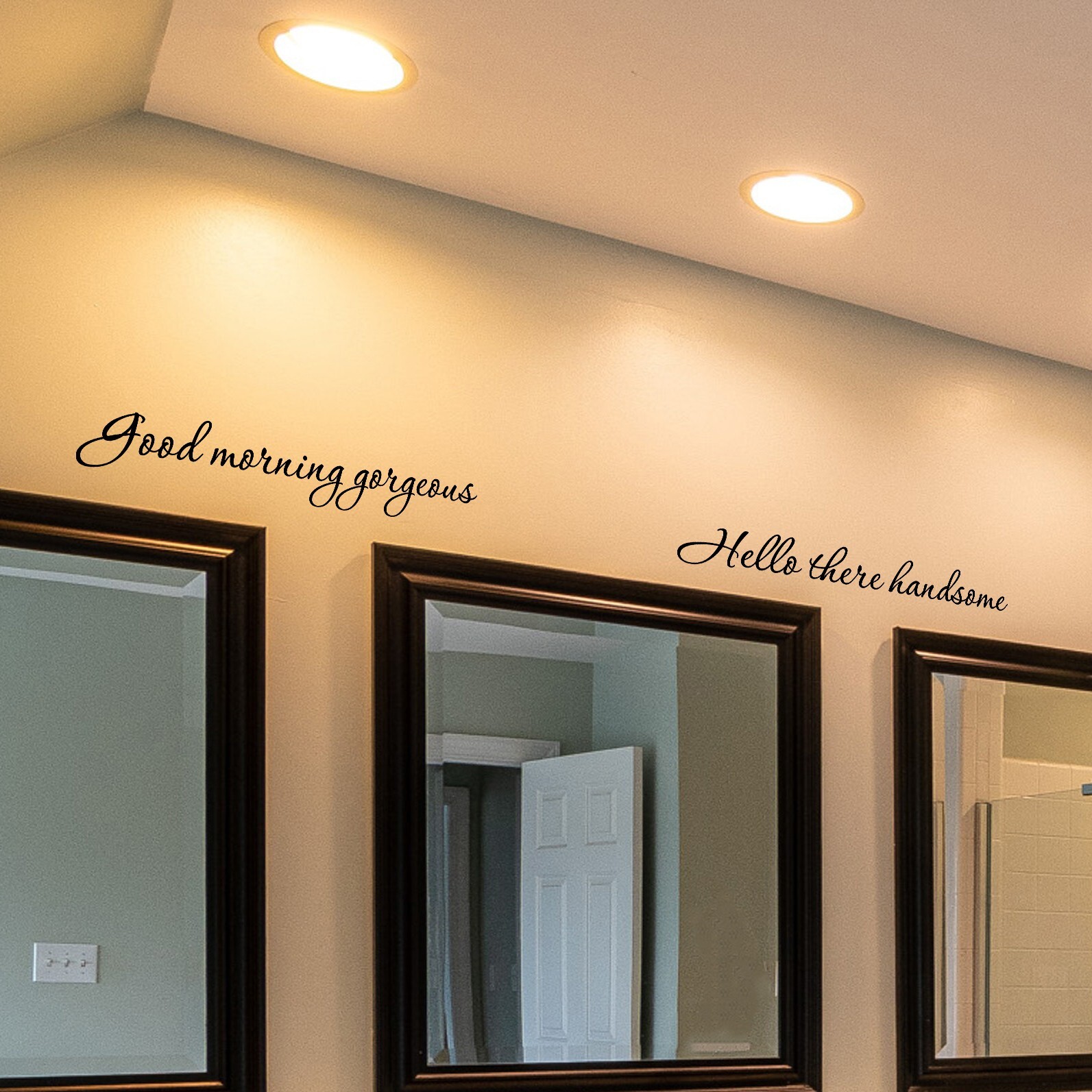 Hello there handsome wall decal love quote sticker bedroom bathroom 22×3 inches