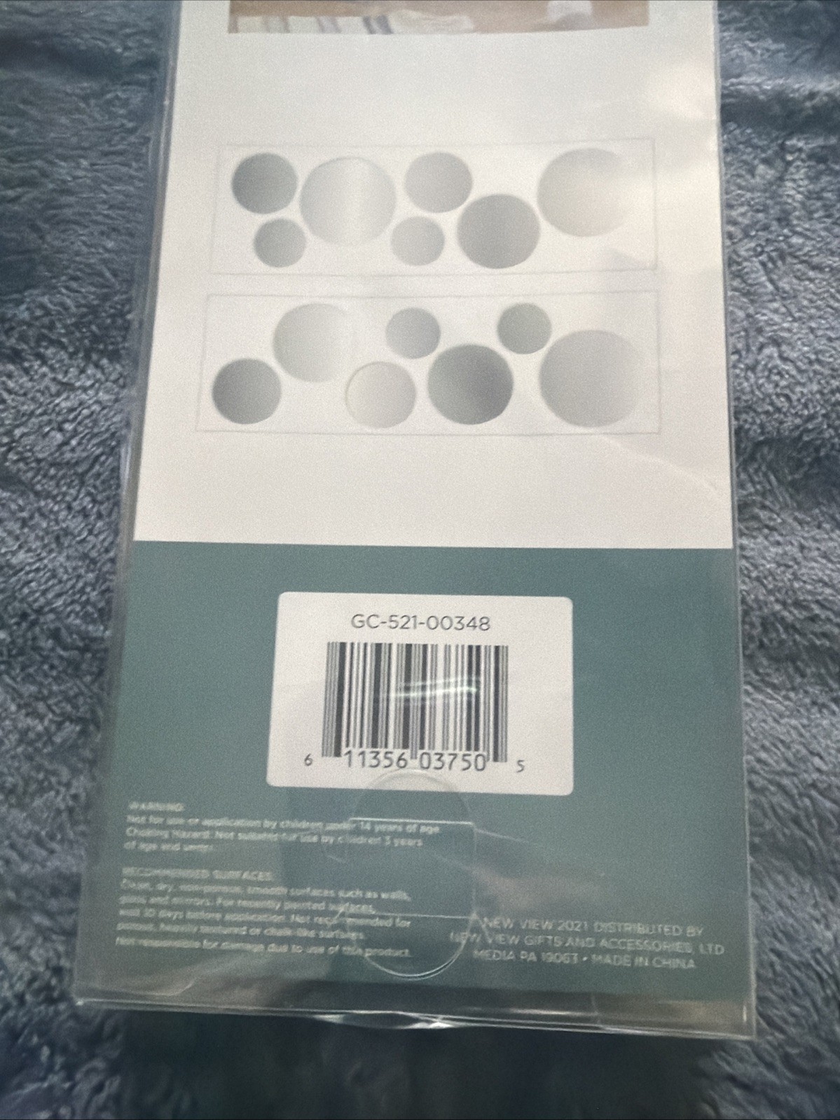 Blue Moon Studio 14pc Peel &Stick Self-Adhesive Silver Circle Wall Mirror Decals