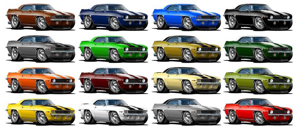 1969 Chevy Camaro Z/28 Classic Garage Sign Wall Art Graphic Sticker