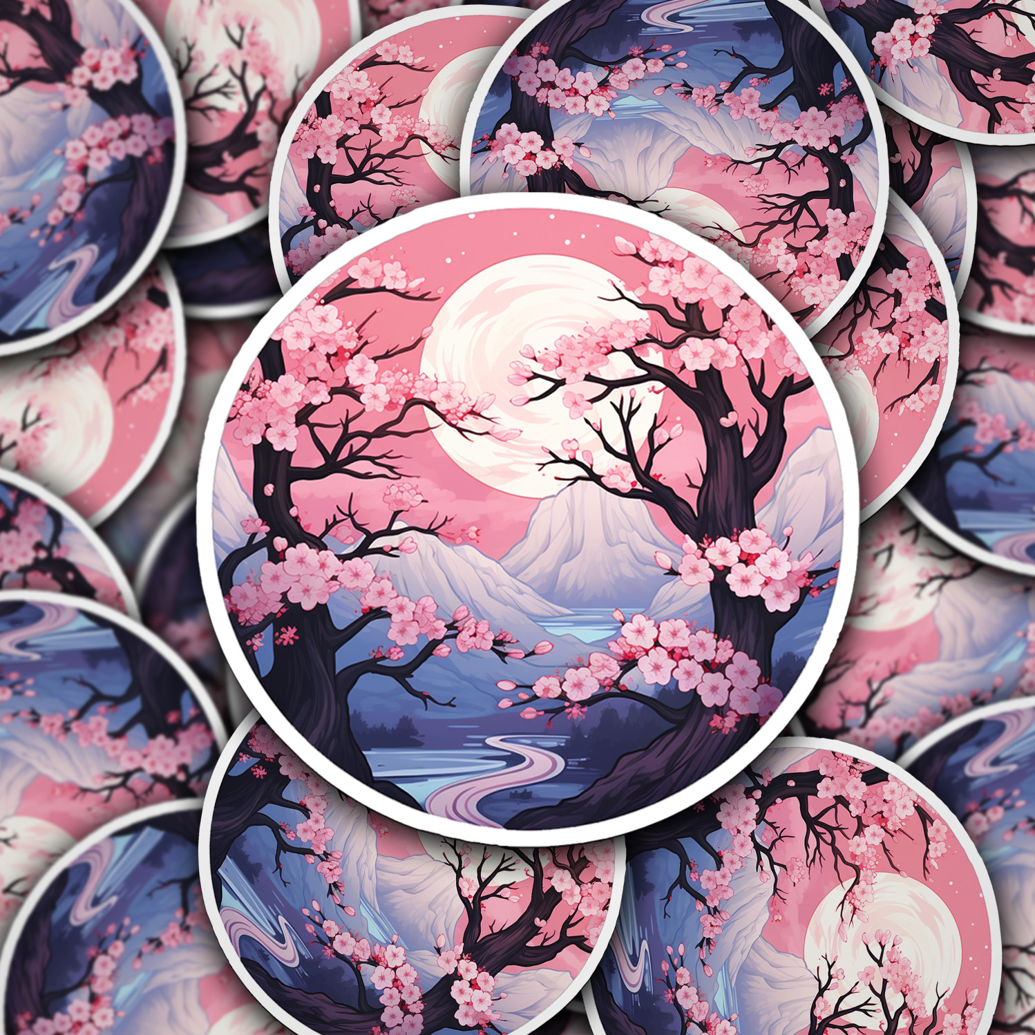 Cherry Blossom Vinyl Sticker – Embrace Nature's Beauty Anywhere You Go!