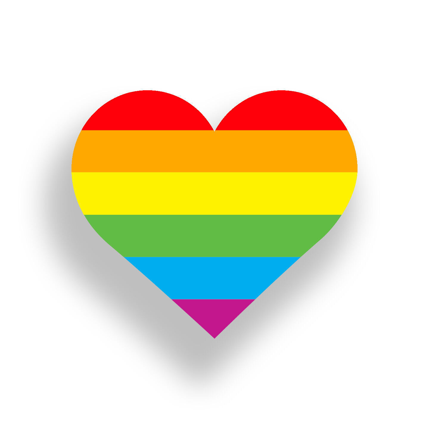 Gay Pride Rainbow Flag Heart Sticker Decal