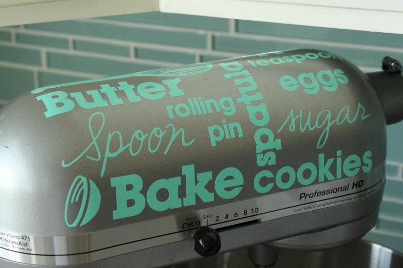 Kitchenaid Mixer Decal – Subway Style Sticker