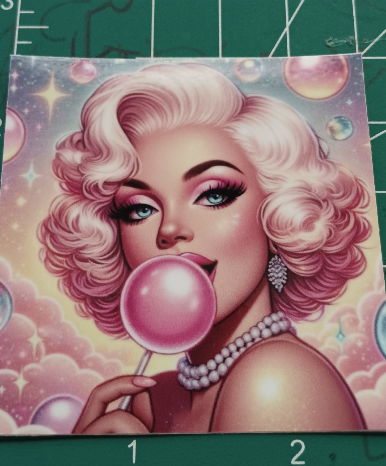 MARILYN MONROE VYNIL STICKER 2.5X2.5