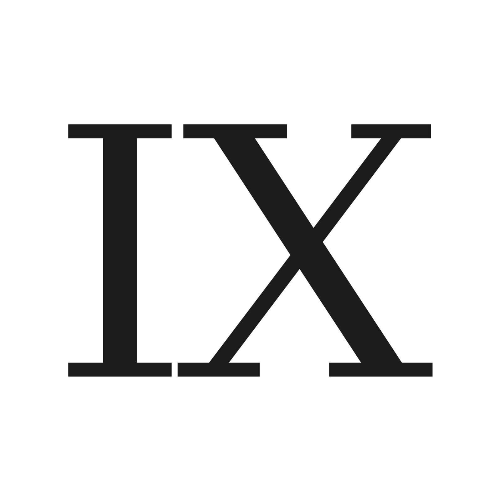 Roman Number 9 IX Nine Vinyl decal Numeral Rome font Sticker