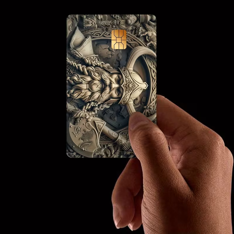Viking Warrior Credit Card Skin Sticker | Norse Mythology Mystic Card Cover
