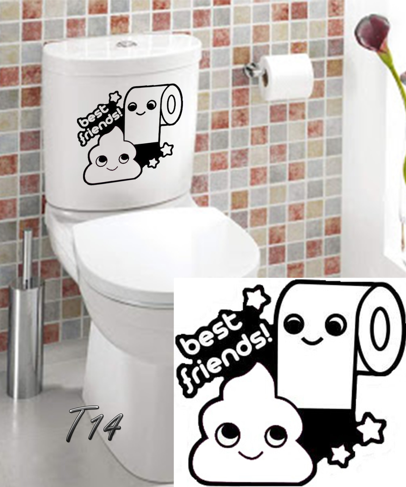 Funny Toilet Entrance Sign Toilet Paper Best Friends For Home Bathroom Restroom